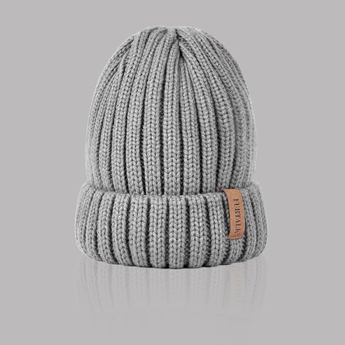 FURTALK Winter Hats for Women Fleece Lined Beanie Knit Chunky Womens Snow Cap