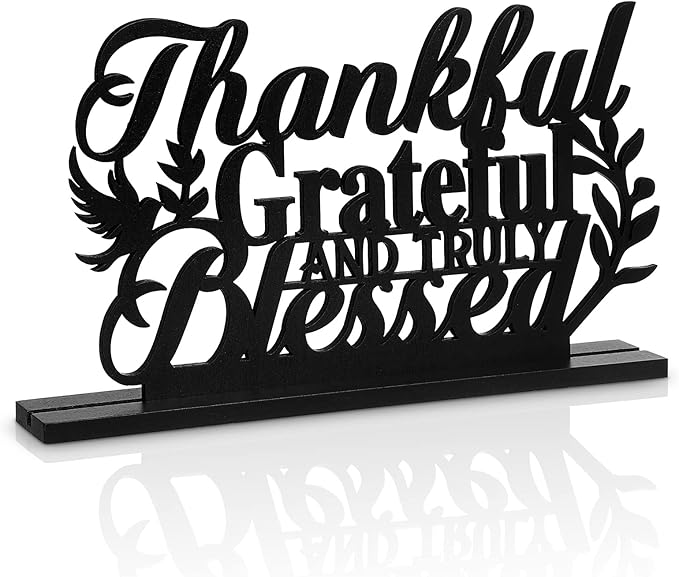 Geetery Inspirational Table Centerpieces Wooden Religious Inspirational Home Decoration Motivational Blessed Table Decor f...