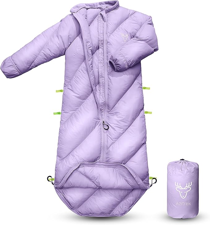 AZITREK Walkable Toddler Sleeping Bags for Kids, Boys Girls (2T-4T) - Puffy Camping Sleeping Sack for Indoor, Outdoor, Tra...