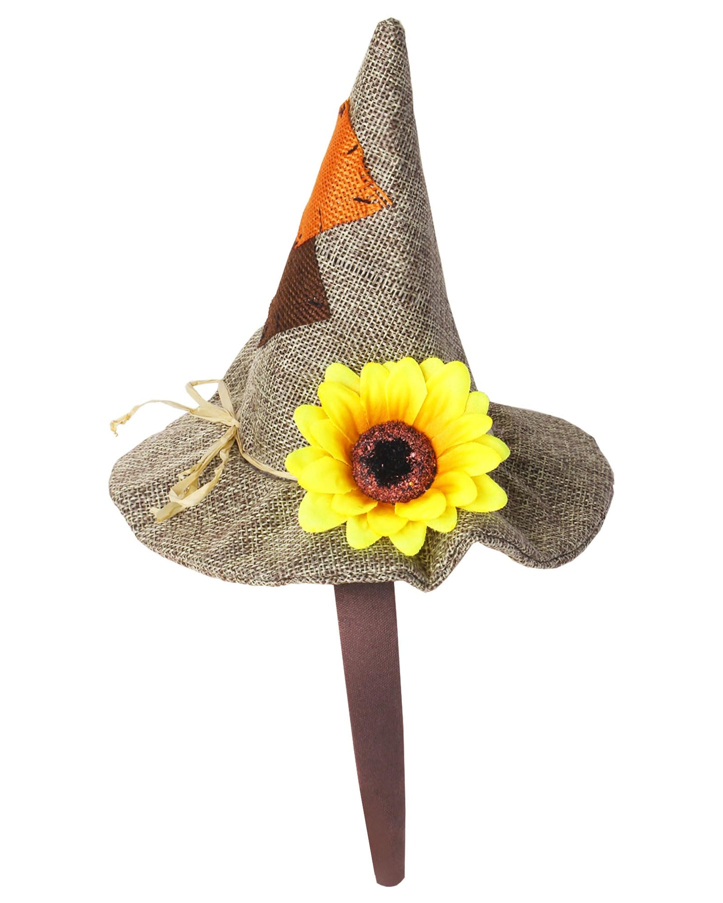 HEYFIZZ Scarecrow Hat Headband for Adults Kids,Small Scarecrow Costume Accessories for Women Halloween Cosplay,One Size