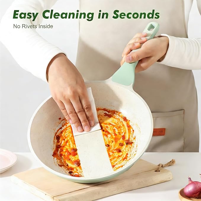 SENSARTE Nonstick Ceramic Frying Pan 12.5-Inch, Healthy Non Toxic Skillet, Induction Compatible Omelet Pan with Heat Resistant Handle, PFAS-Free