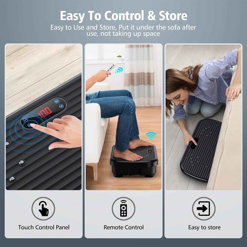PUREROYI Vibration Plate Exercise Machine, Vibration Plate for Lymphatic Drainage 330 Lbs Capacity Whole Body Vibration Platform Machines Helps Weight Loss Shaping Toning Wellness Home Gyms Office
