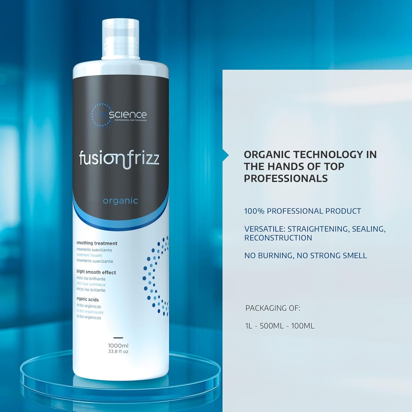 Organic Keratina Para Alisar el Pelo, Frizz Control Hair Care Products, Keratina Orgánica para Alisar el Pelo, Brazilian Keratin Treatment, Vegan Keratin Hair Treatment (33.8 Fl Oz)