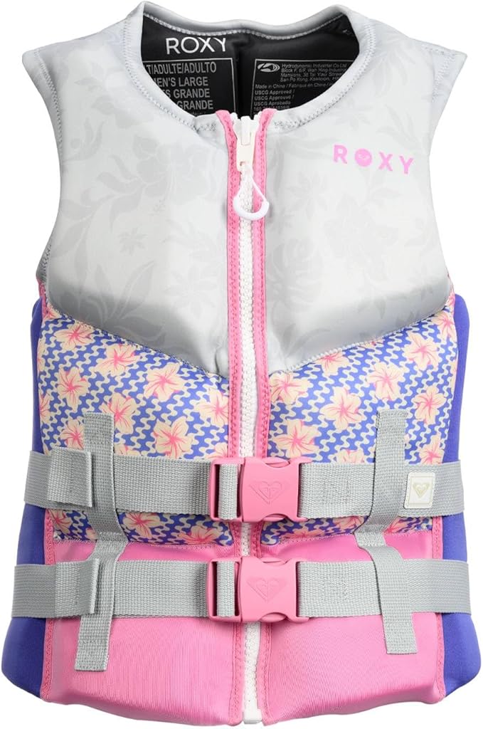ROXY Women's Life Vest, USCG and Transport Canada Approved Type III PFD, Evoprene CGA Life Jacket for Jet Skiing Wakeboard...