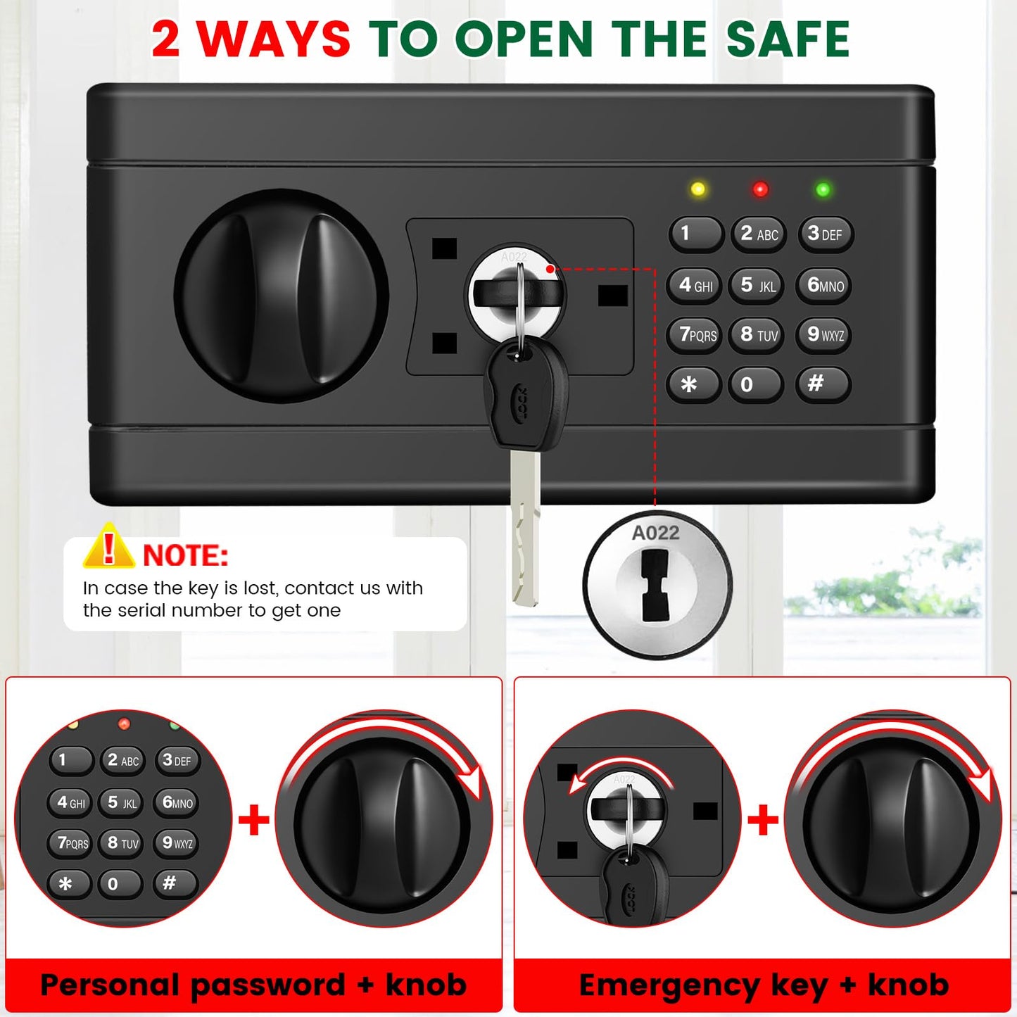 Large Safe, 7.0 Cuft Safe Box With Fireproof Waterproof Letter Bag, Anti-theft Home Safes with Digital Keypad, Spare Key, 3 Removable Shelves, Alert System, Document Safes for Home Business Valuables