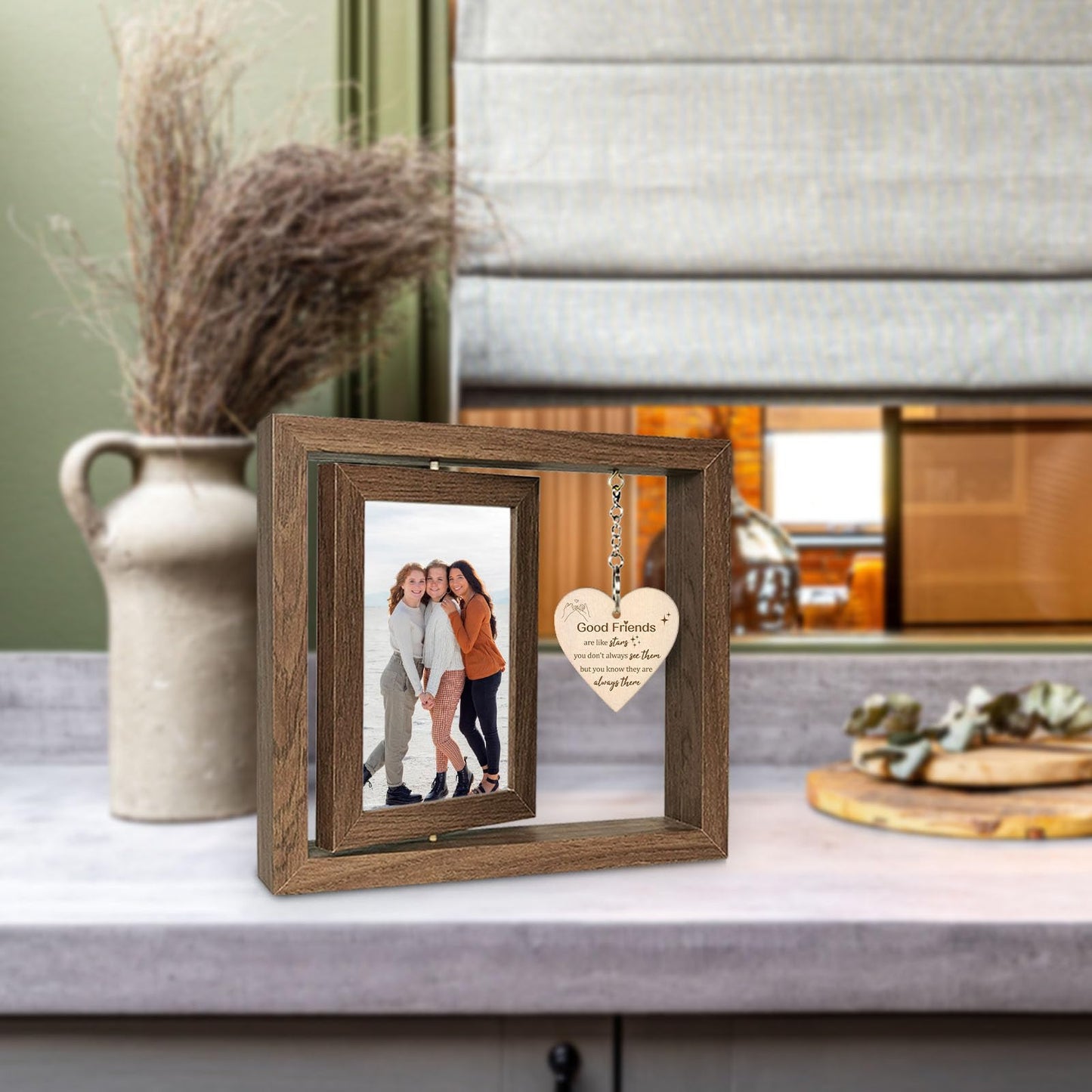 EYITUPC Good Friends Are Like Stars - You Don't Always See Them - But You Know They're Always There Best Friend Picture Frame Gifts for Women Besties BFF, Best Friend Birthday Going Away Gifts