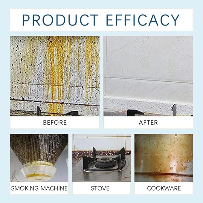 Clean Kitchen Up Oil Stains Spray,Fiell Heavy-Duty Kitchen Degreaser Foam Cleaner,Multi functiona Oil & Stain Foam Remover Spray,For Oven, Counter Tops Stove Range Hood (1pcs)