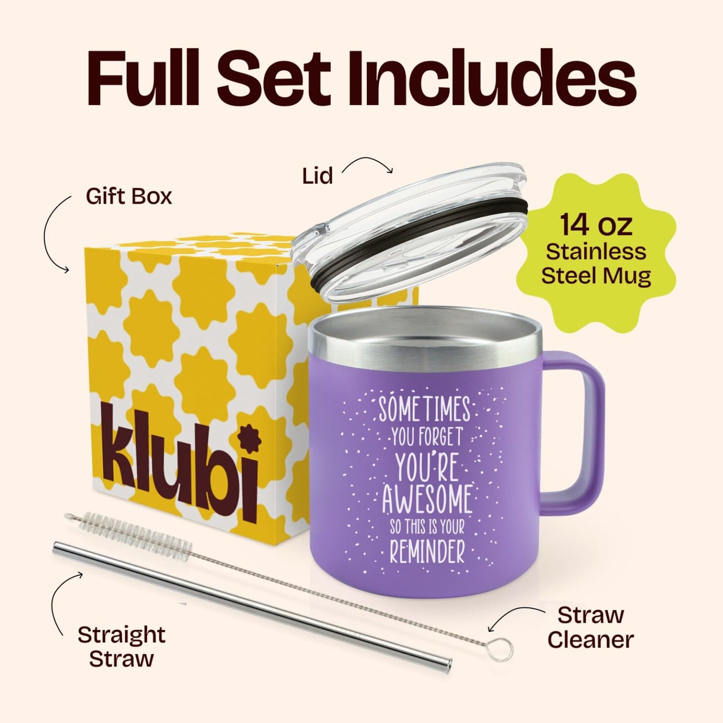 Birthday Gifts for Women Friendship - Sometimes You Forget Your Awesome Gifts Purple Coffee Mug for Her 14oz Inspirational Unique Graduation Gift Ideas 2025 Thank You Gift for Teachers Appreciation
