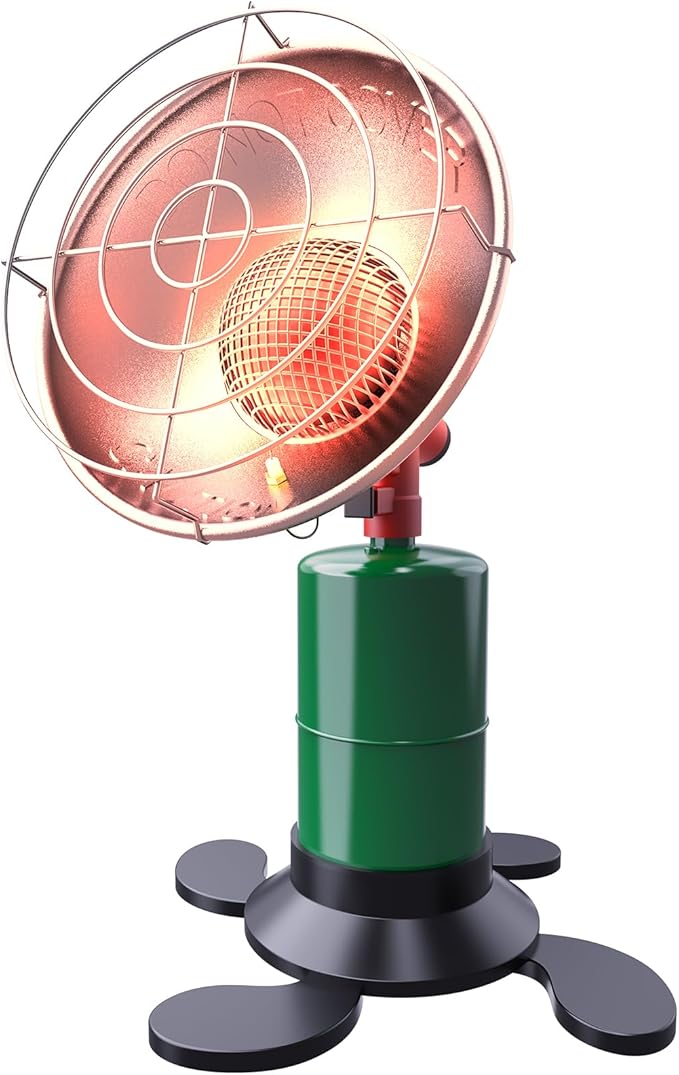 Propane Heater - 8000 BTU Portable Tent Heater, Camping Gas and Stove, Patio Heaters with with Shut-off Valve and Tip-over...