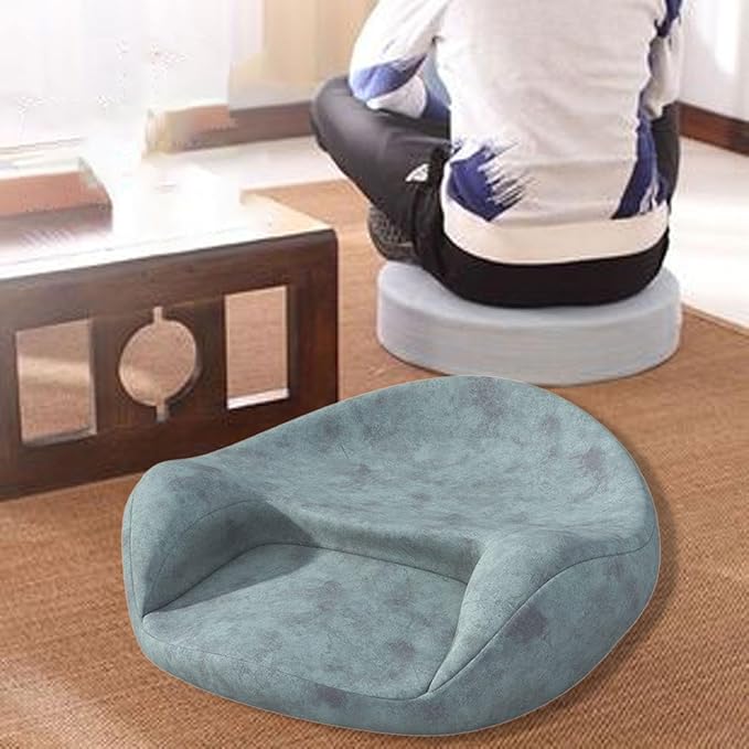 Meditation Cushion Yoga Mat Cushion Support Equipment Creative Seat Floor Pillow for Bedroom Tea Ceremony Sitting Living Room, Green