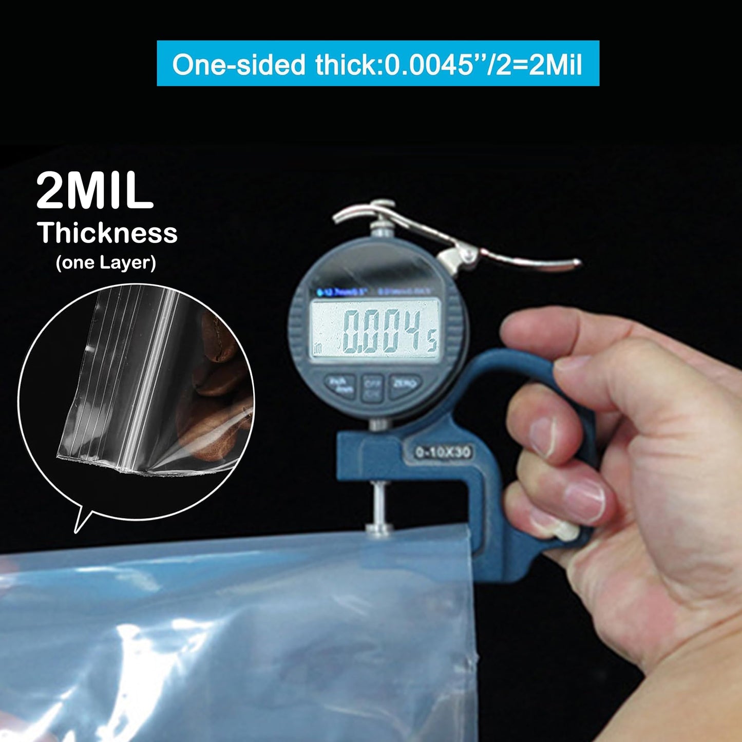 2''X 2'' (Pack of 100) 2 Mil Thick Clear Reclosable Small Zip Plastic Poly Bags With Resealable Lock Seal Zipper for Photo, Jewelry, Bakery, Treats, Travel, Storage, Packaging & Shipping