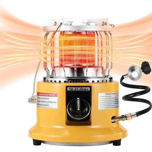 MOZODAWN 2 in 1 Propane Heater & Stove, 13000 BTU Portable Propane Heater Indoor with Handle, Outdoor Heater Gas Stove for Patio, Camping, Tent, Ice Fishing, Garage