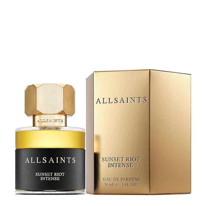 AllSaints Sunset Riot Intense - Amber, Woody & Floral Fragrance - Unisex Perfume with Cedar & Musk - Body Fragrance with an Aromatic Smell - Bold Evening Scent - 30mL/1 fl oz