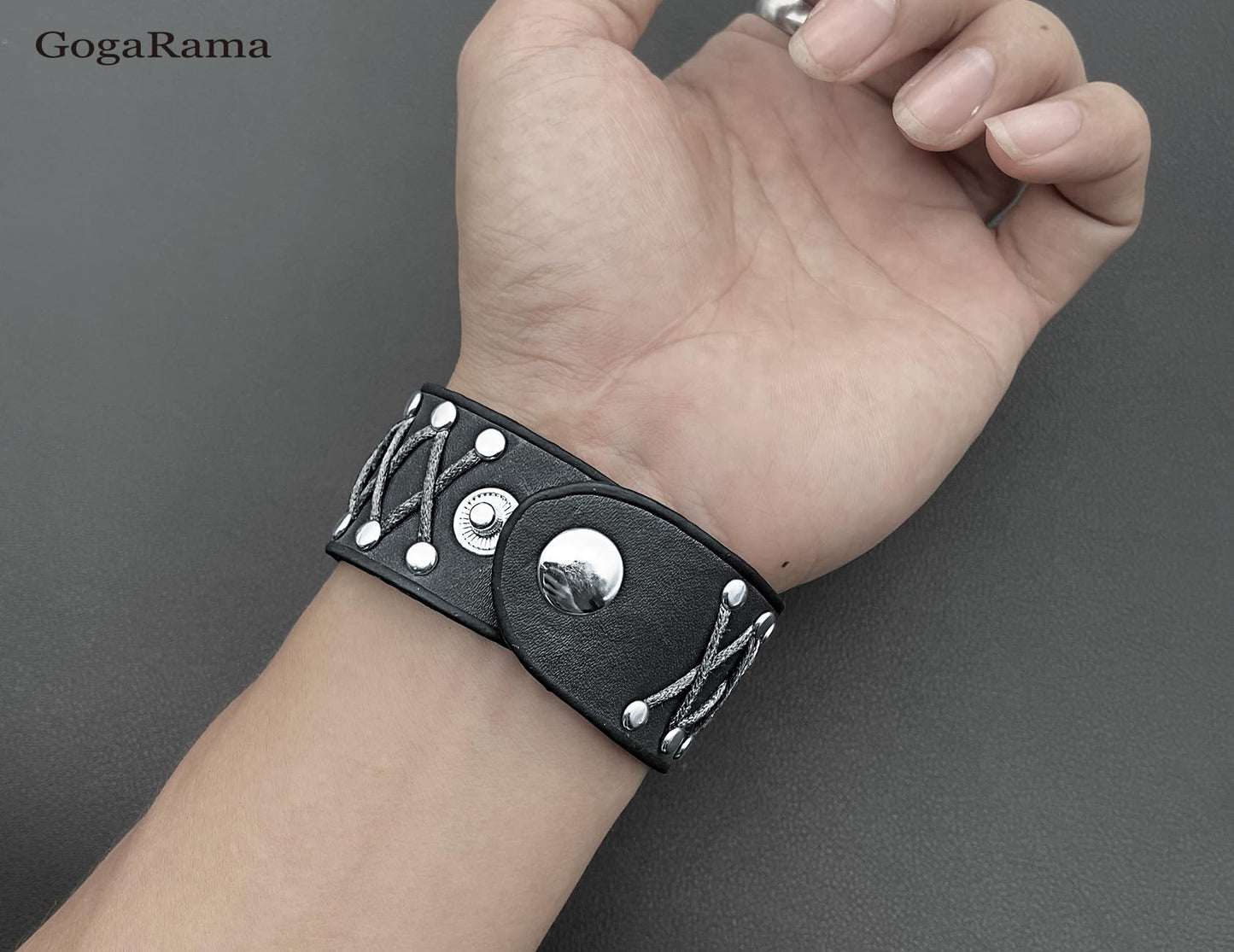New Year Before Christmas Roman Numerals Button Leather Strap Quartz Punk Wrist Watch for Men&Women Birthday Christmas Halloween Good Gifts (Black)