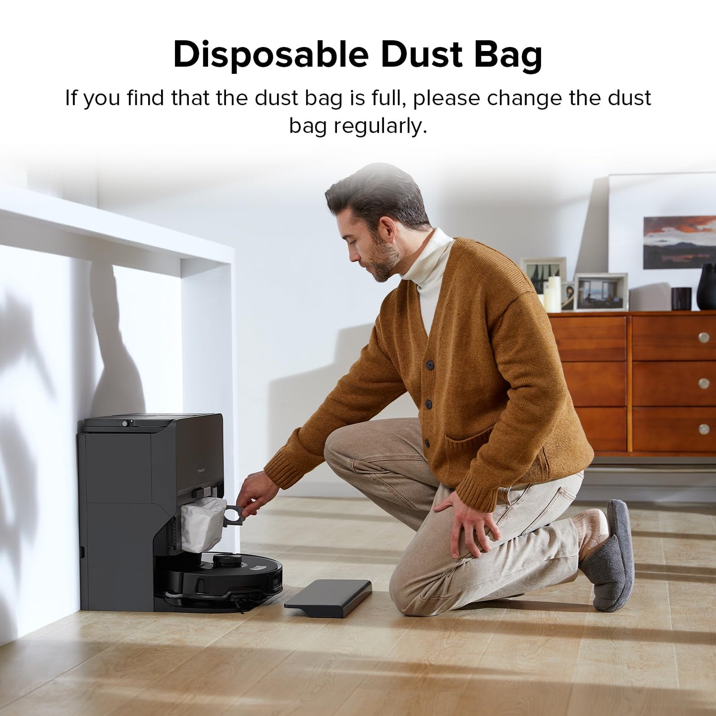 roborock 6 Packs Disposable Dust Bags for QV35A, Saros10series, QrevoEdgeS5A, QrevoCurv2Flow, QrevoCurv CurvX S5X, QrevoSlim, S8MaxVUltra, S8MaxUltra, QrevoMaxV,QrevoEdge, QRevo series Robot Vacuum