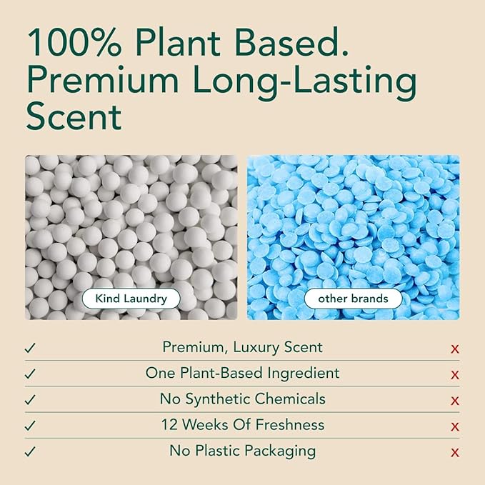 Kind Laundry In Wash Scent Booster Beads - Lavender Dream - 100% Plant Based - Natural Laundry Booster Beads & Smell Deodorizer - Environment Friendly Odor Eliminator for Clothes (320 grams)