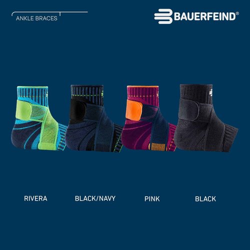 Bauerfeind Sports Ankle Support - Ankle Brace for Stabilization & Protection - Figure-8 Taping Strap - Targeted Compression - Lightweight & Durable