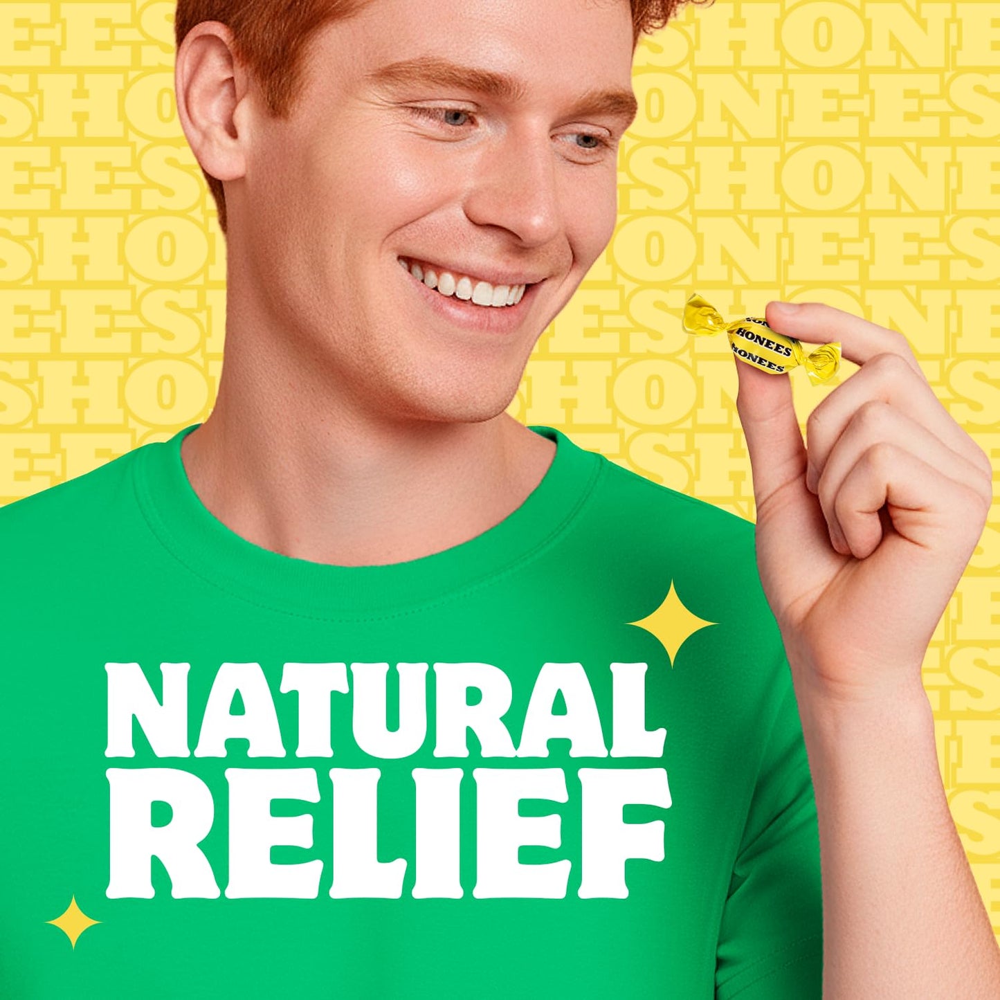 Honees Filled Honey Lemon Cough Drops- Filled with Honey, Menthol, Lemon and Eucalyptus - Nothing Artificial -Natural Sore Throat Lozenges- Non-GMO (6 Pack – 120 Drops)