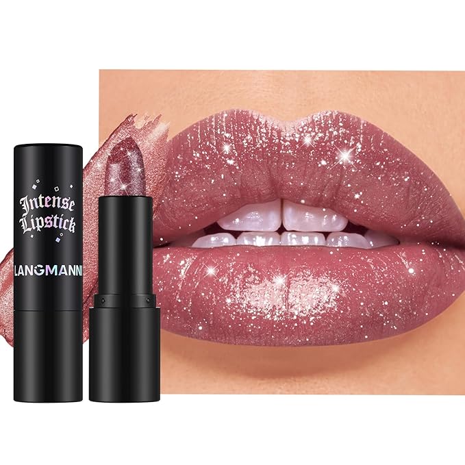 Jolilab Sparkling Lip Gloss, Long Lasting Waterproof Moisturizer Lip Balm Glitter Shimmer Metallic Lipstick, Diamond Shiny...