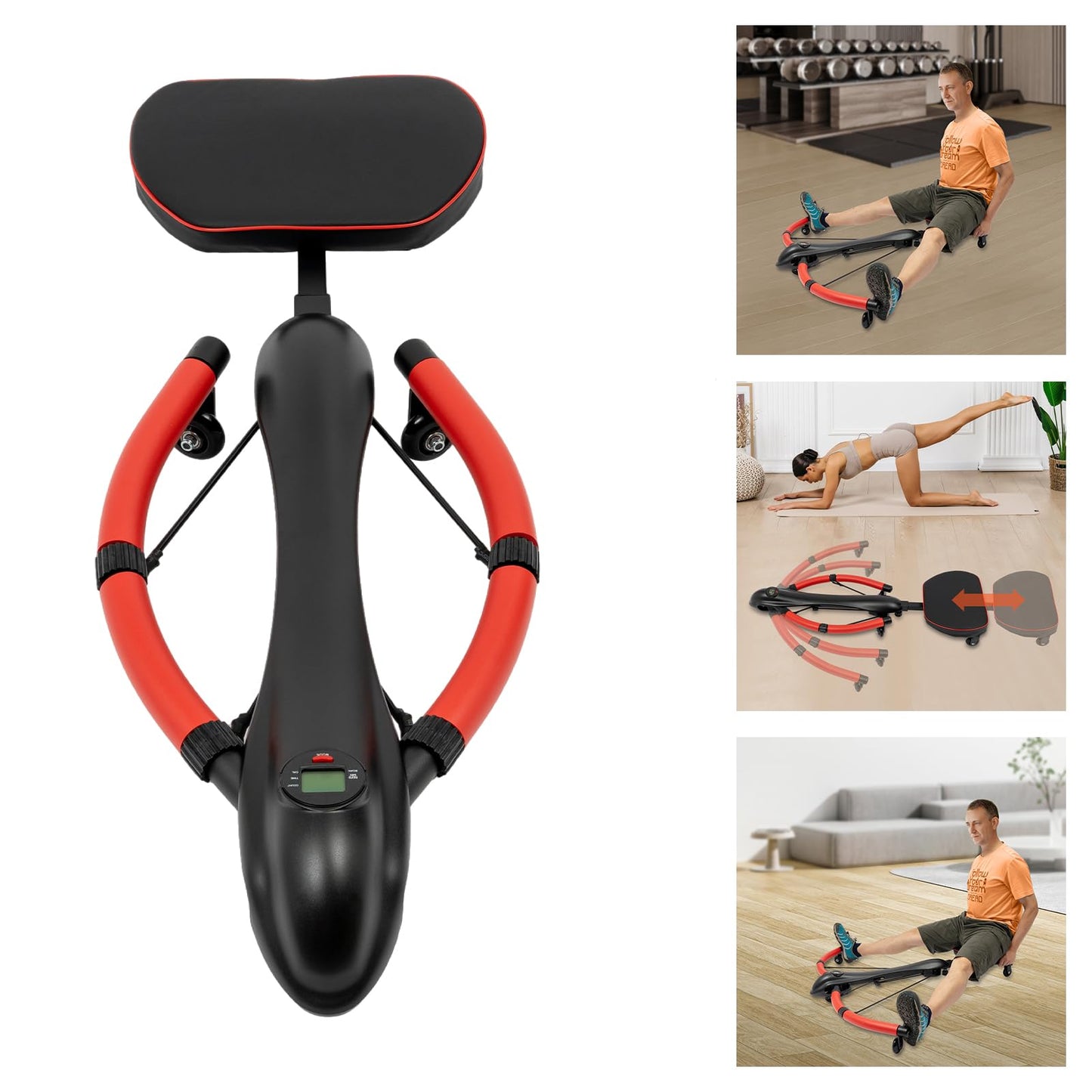 Rowing Machines for Home Use, 330 LB Weight Capacity Magnetic Rowing Machine with 3-Position Adjustable Length & 90° Extension Angle Row Machine for Gym Exercise