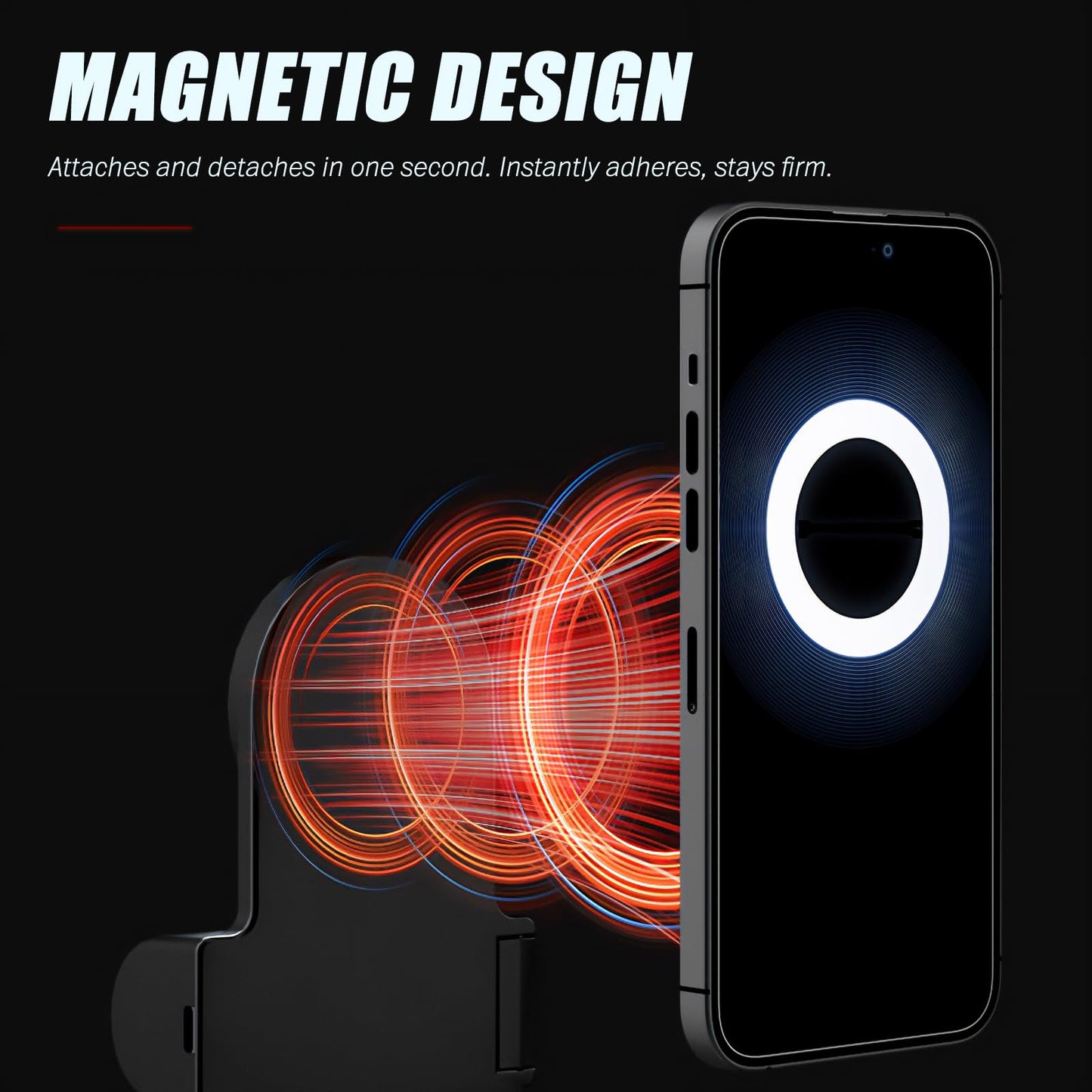 Magnetic Selfie Ring Light, Snap Grip With Detachable Bluetooth Remote Control For Iphone, Rechargeable Led Fill Light, Smartpho