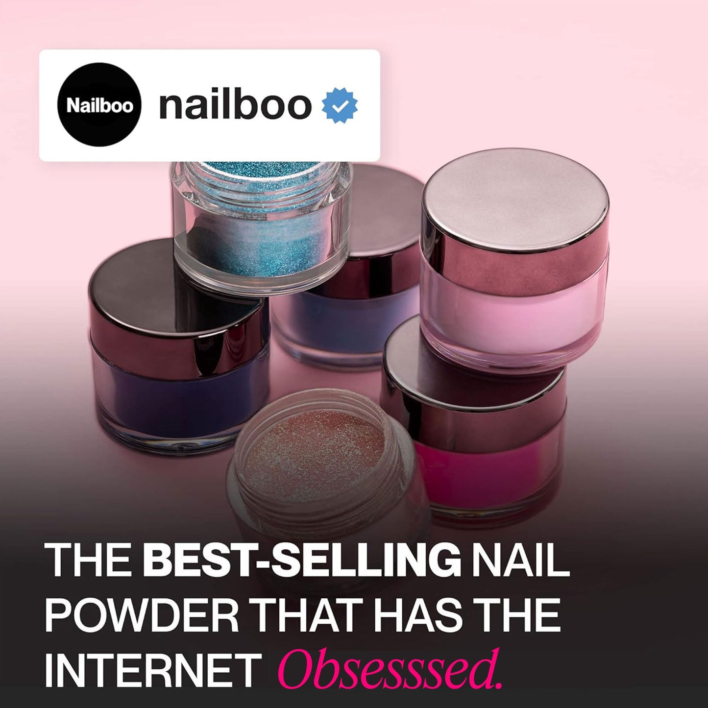 Nailboo Dip Powder for Natural or Acrylic Nails, Long-Lasting & Highly Pigmented, No UV Lamp for Nails Needed, DIY Nail Tech Sup