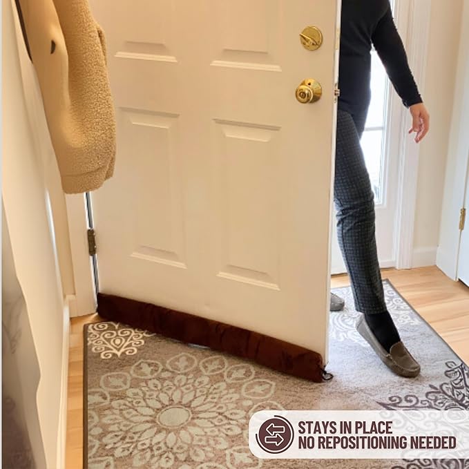 Evelots Magnetic Metal Door Draft Stopper -Extra Strong Magnets for Steel Doors-Cold Air, Dust & Noise Blocker-Stays in Place-No Need to Bend Down-36 Inch