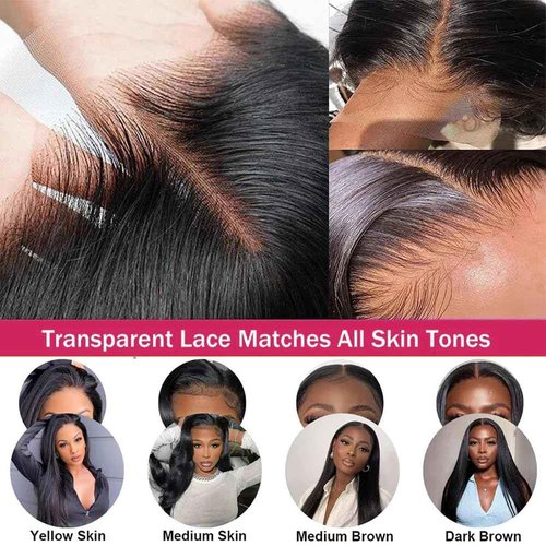 Ablyea 13x6 Body Wave Lace Front Wigs Human Hair Pre Plucked 13x6 HD Transparent Frontal Wigs Human Hair 200 Density Body Wave Glueless Human Hair Wig for Women 28 Inch