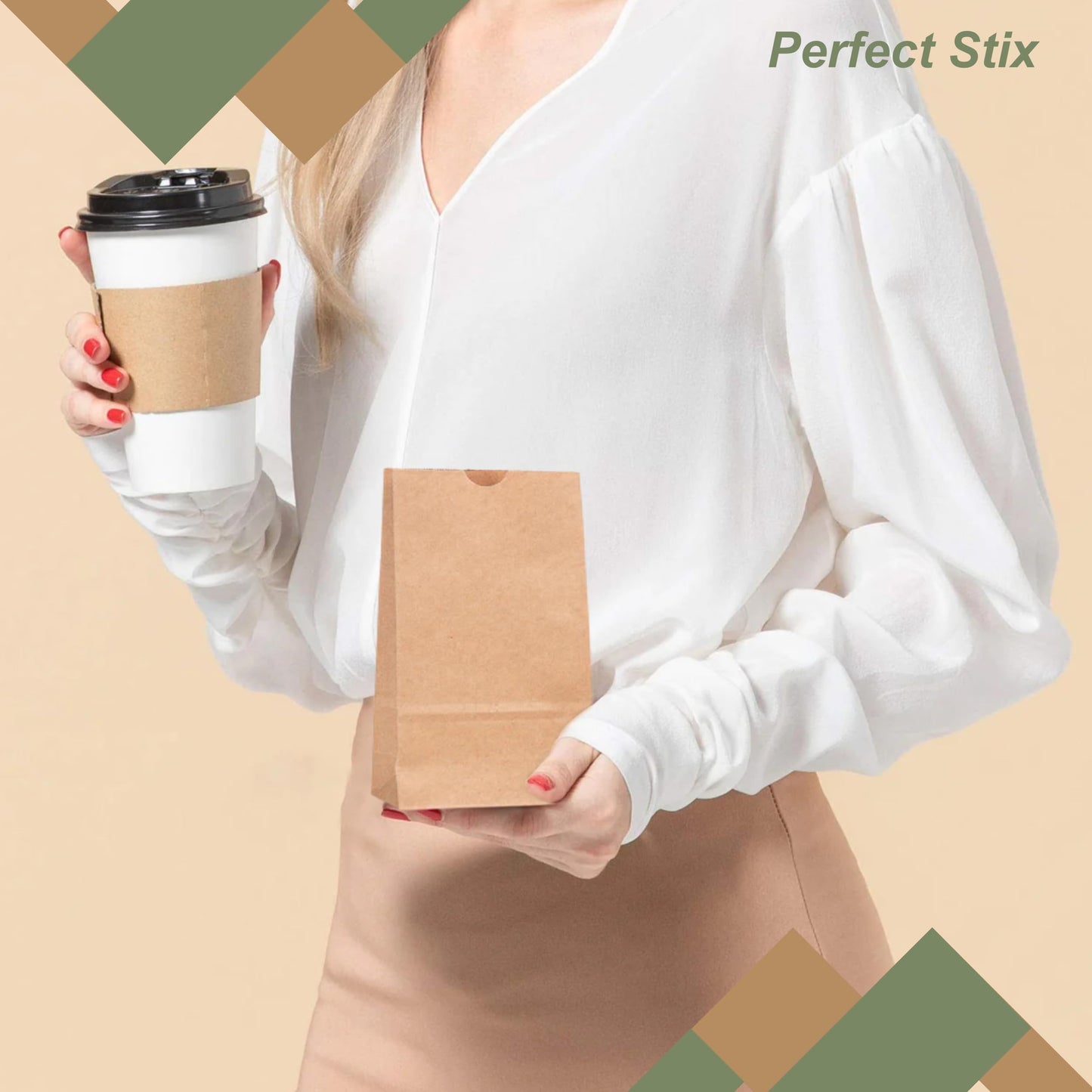 Perfect Stix 2lb Brown Paper Bags- Package of 500ct
