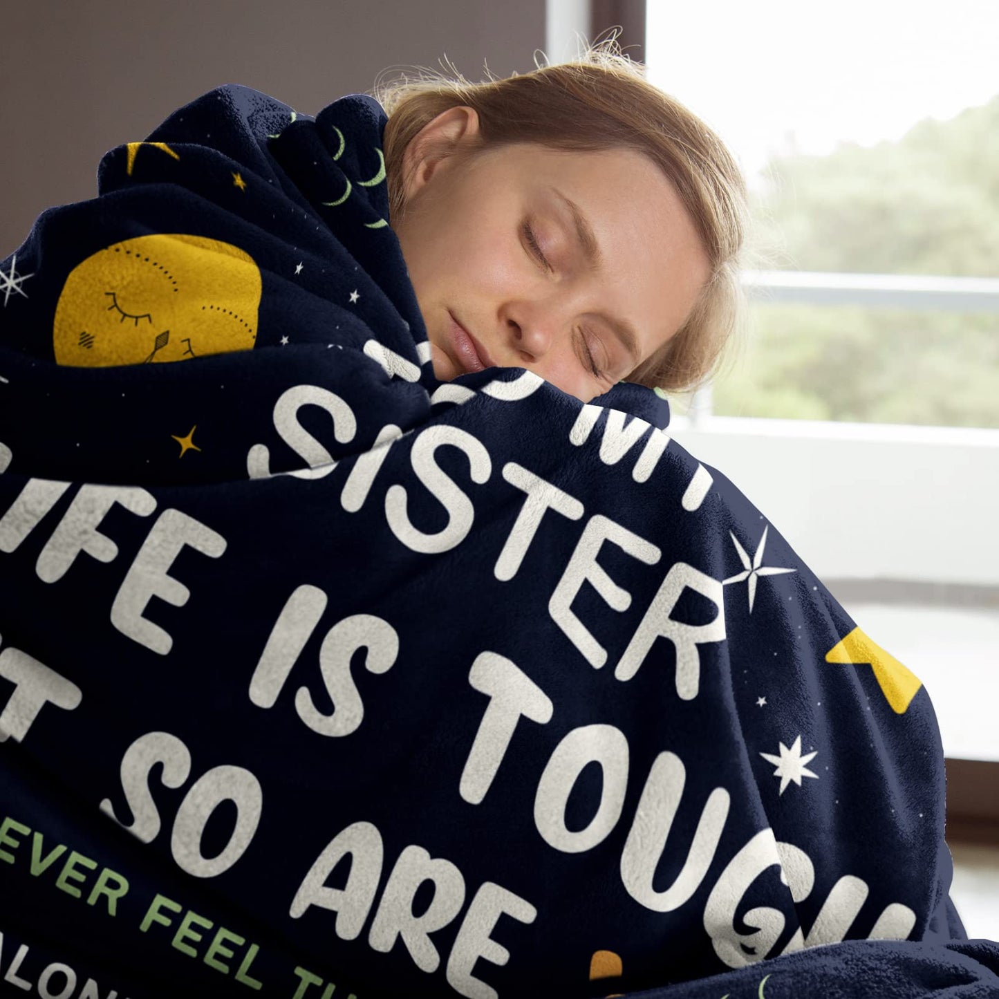 Niyewsor Sister Gifts Blanket, Sister Birthday Gifts, Sisters Gift from Sis, Gift for Big/Little Sisters on Graduation, Mothers Day, Chrismtas, to My Sis Soft Throw Blanket, 60" x 50"