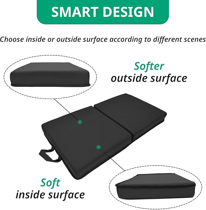 OFiSEXPT Kneeling Pad for Gardening, Exercise, Cleaning, Mechanic Work, Extra Thick Memory Foam Knee Cushion,Bath Kneeler Pad, Knee Pads for Women, Men, Baby Bath, Garden, Yoga Knee Cushion (Black)