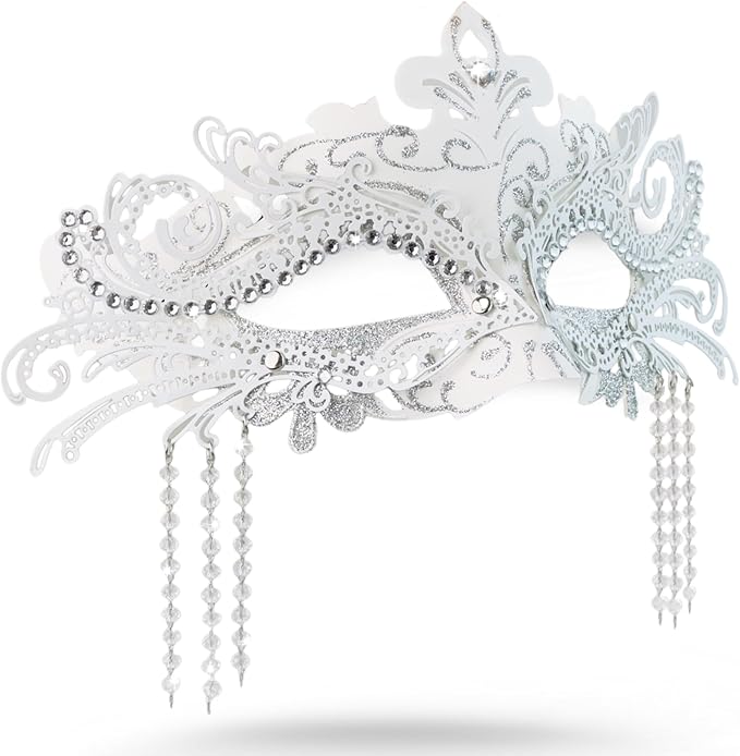 ARK Survivor Women's Metal Masquerade Mask With Rhinestone For Masquerade Party Halloween New Years Party Mardi Gras Carnival