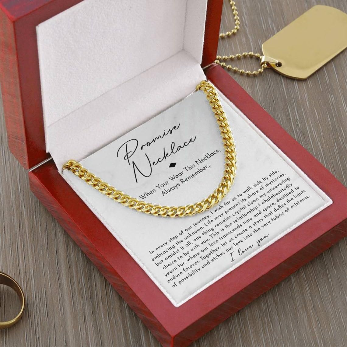 VIRAGIL To My Man Promise, Anniversary & Birthday Necklace - Guy Valentine Gift, Boyfriend Promise & Birthday Gift