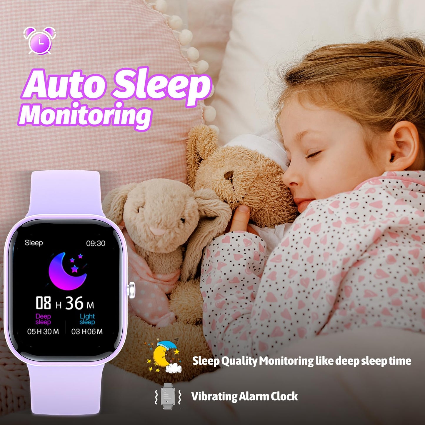 Nyonio Smart Kids Watch with Fitness Tracker No Phone/APP Needed,19 Sport Mode,1.5" DIY Dial,IP68 Waterproof,Sleep Monitor,Pedometers,Heart Rate,Great Birthday Gift for Boys Girls Teens 6-14 year Olds