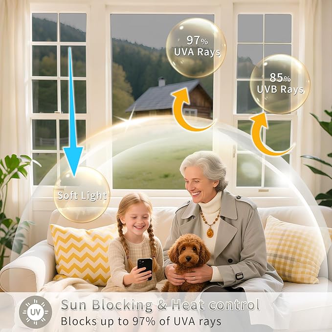 Filmgoo Window Privacy Film One Way Daytime Mirror Tint Treatments UV Heat Control Vinyl Stickers Sun Block Glass Paper Door Covering Reflective 23.6 Inch x 32.8 Feet Black Silver