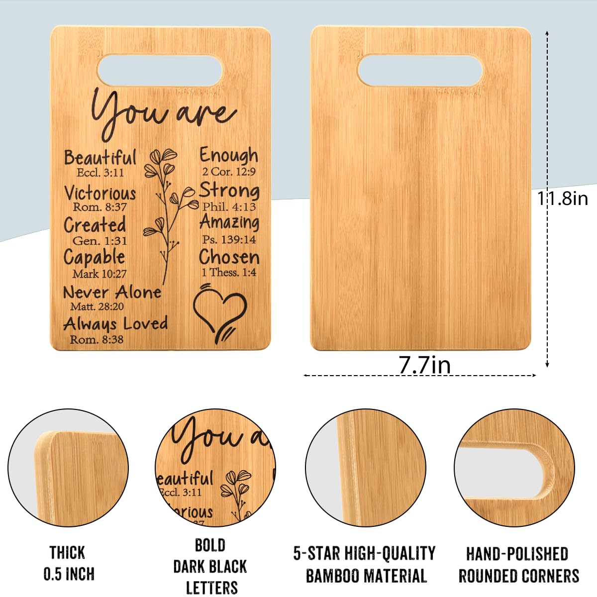 Christian Gifts for Women Birthday, Appreciation Gift for Women, Inspirational Gift for Woman Religious Spiritual Gifts for Her, Mom, Sister, Friends Female, Coworker Cutting Board