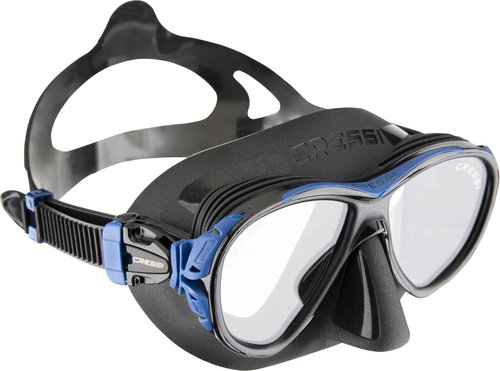 Cressi Naxos 2-Lens Masks, Black/Blue