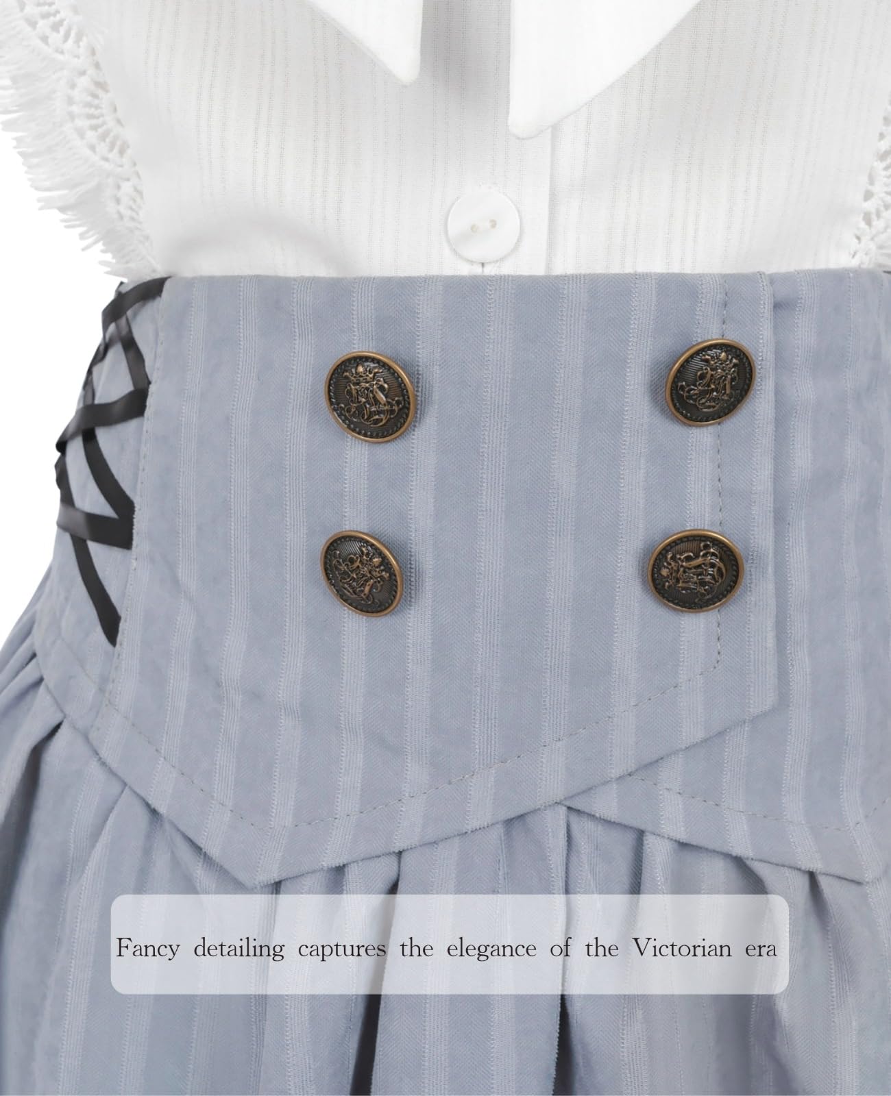 NSPSTT Victorian Dress for Women Renaissance Costume Medieval Outfit Maxi Skirts Blouse 2 pcs Set