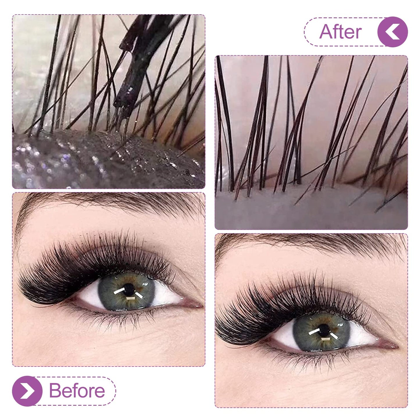 ACTROL Eyelash Extension Cleanser 60ML Natural Lash Extension Shampoo Lavender Professional Eyelid Foaming Cleanser Paraben & Su