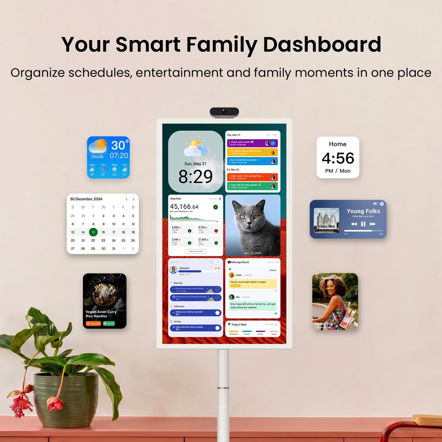 ApoloSign 32'' UHD 4K Smart Portable TV 2nd Gen, 16(8+8) GB RAM+256GB, Android 16, EDLA-Certified, Portable Touch Screen Monitor, Built-in 15000mAh Battery, Full Swivel Rotation, Voice Remote Control