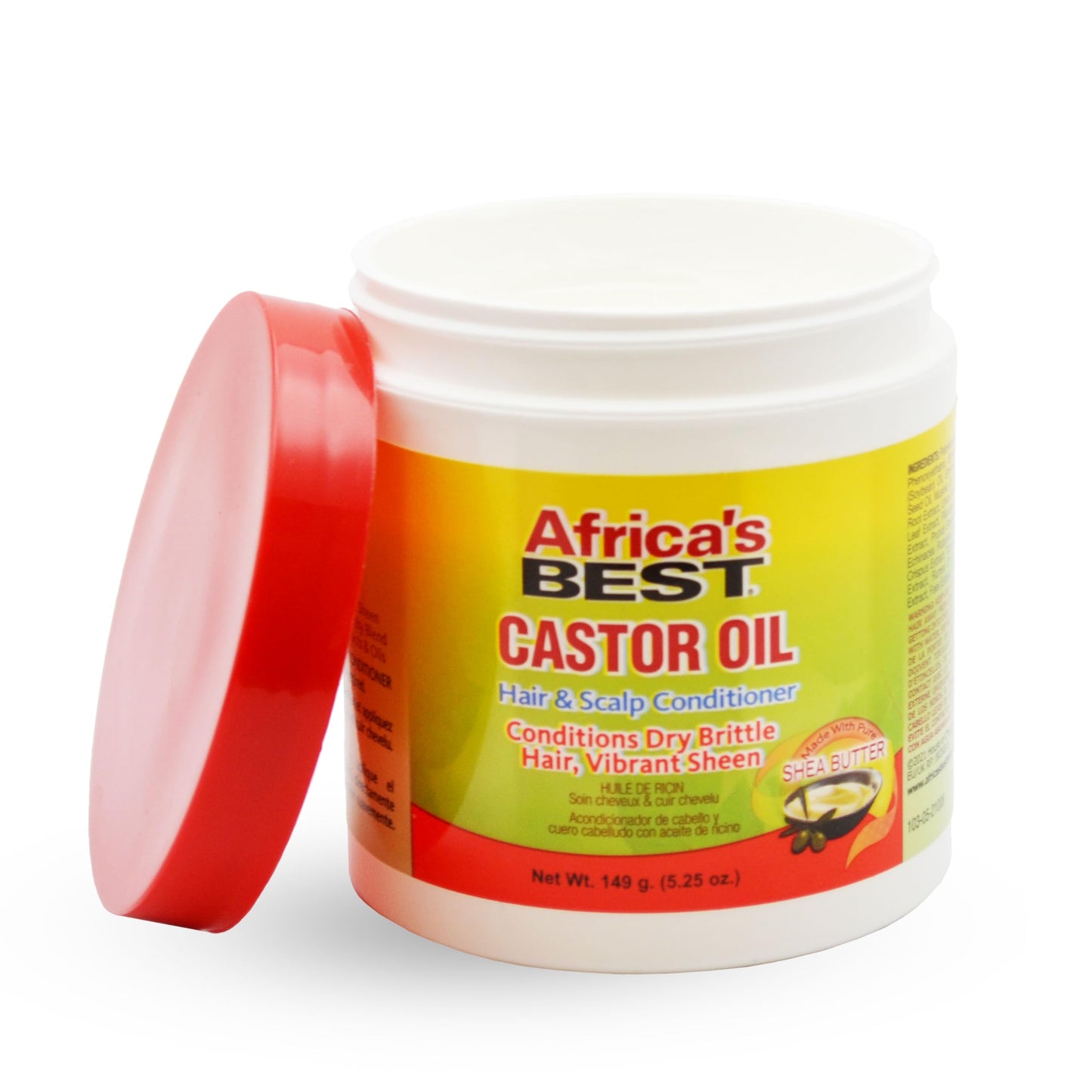 Africa's Best Castor Oil Hair & Scalp Conditioner, Lightweight Formula, Conditions and Moisturizes Scalp, Fortifies your Hair, F