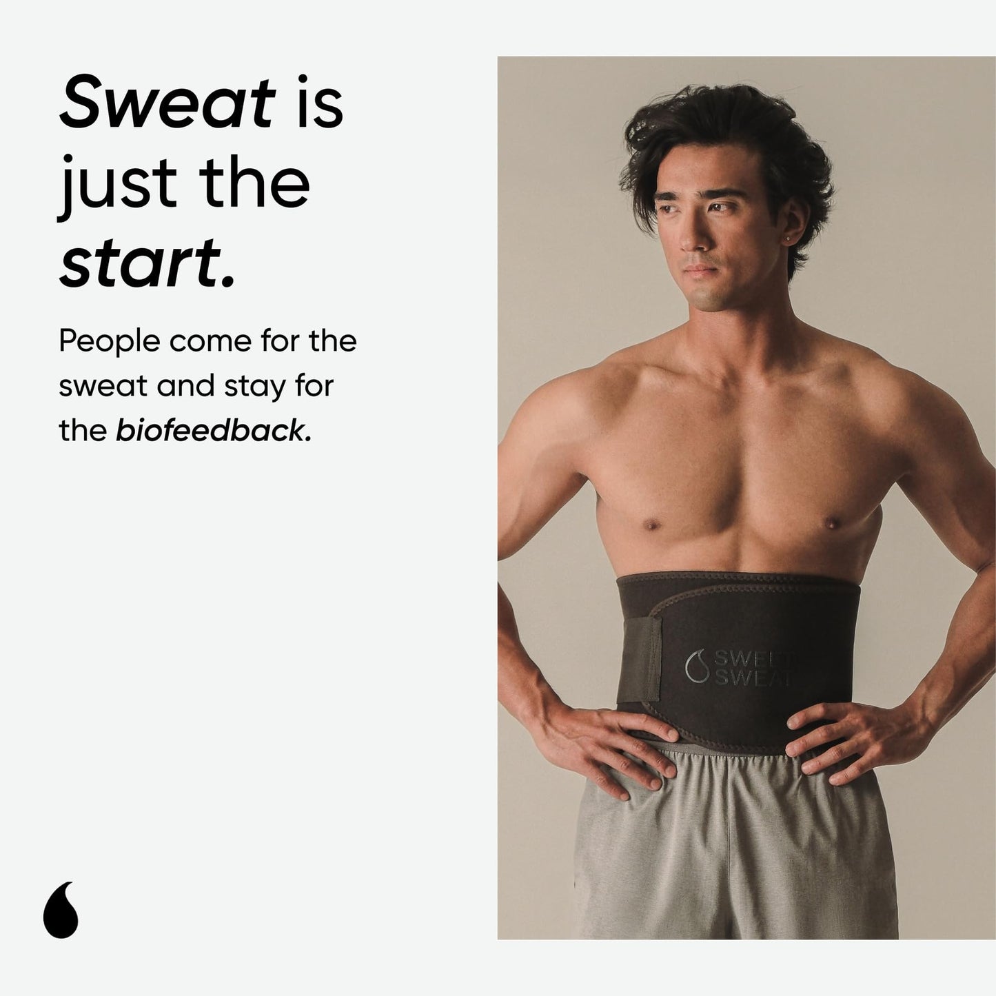 Sports Research Sweet Sweat Waist Trimmer (Core Series) - Premium Sweat Enhancing Fitness Band for Women & Men - Adjustable Fit · Latex-Free Neoprene - Matte Black, Large