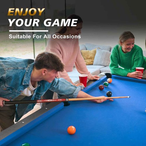 Pennpliy Pool Cue, 58" Pool Stick, Pool Sticks Set of 4 Maple Wood Billiard Pool Cues Sticks with 4 Billiard Chalk, Pool Sticks for Adults Professional Billiard Players - 18oz, 19oz, 20oz, 21oz