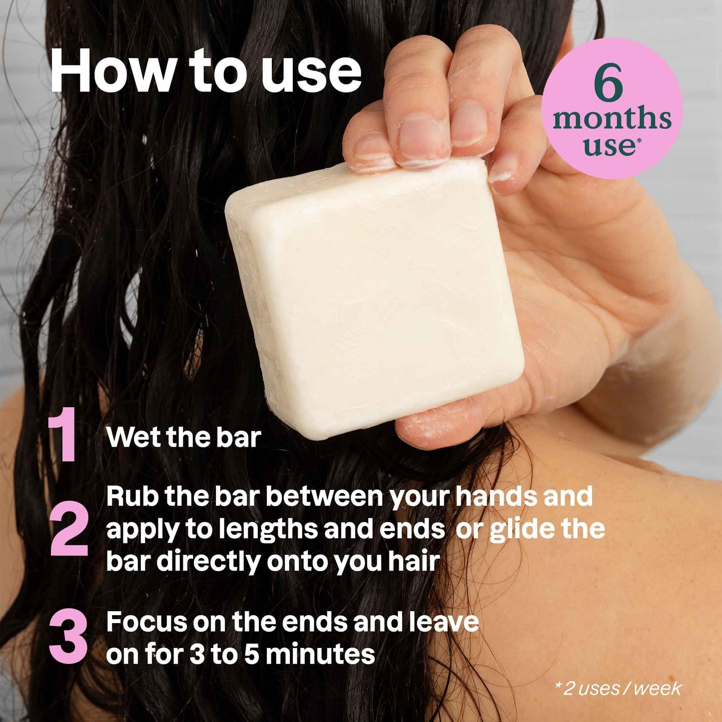 ATTITUDE Moisture Rich Conditioner Bar, Natural Origin, for Ultra Dry and Damaged Hair, Shea & Cocoa Butter, Clean ingredients,