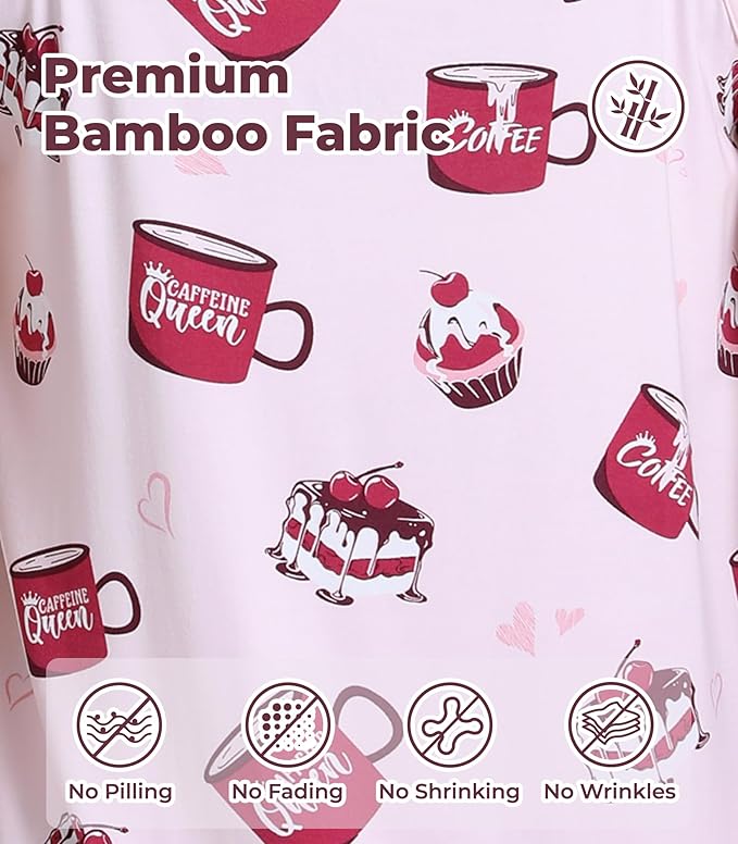 NACHILA Pajamas for Women-Viscose from Bamboo, Ribbed Racerback Tank Top Sexy Split Shorts Pajama Sets Cooling Sleep Cami Pjs