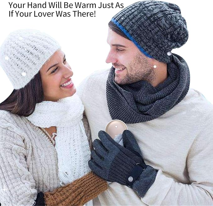 Karecel Rechargeable Hand Warmer, 5200mAh Double-Sided Instant Heating Electric Hand Warmer Power Bank, Up to 11Hrs, USB Portable Handwarmer Pocket Heater, Tech Gifts for Men Women, Winter Essentials