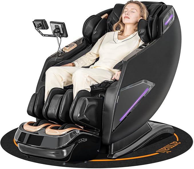 4D Massage Chairs Full Body,Zero Gravity SL-Track Shiatsu Massage Chair Recliner,Core Heating,20 Massage Techniques,Deep Y...