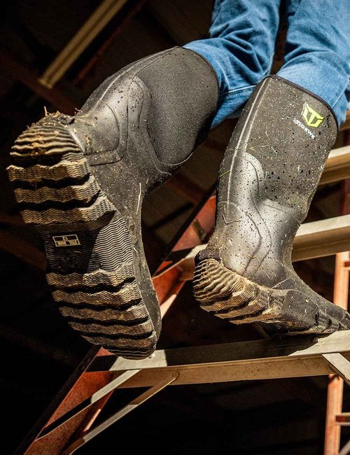 TIDEWE Rubber Boots for Men Multi-Season, Waterproof Rain Boots with Steel Shank, 6mm Neoprene Sturdy Rubber Outdoor Hunting Boots Size 12 (Next Camo G2)