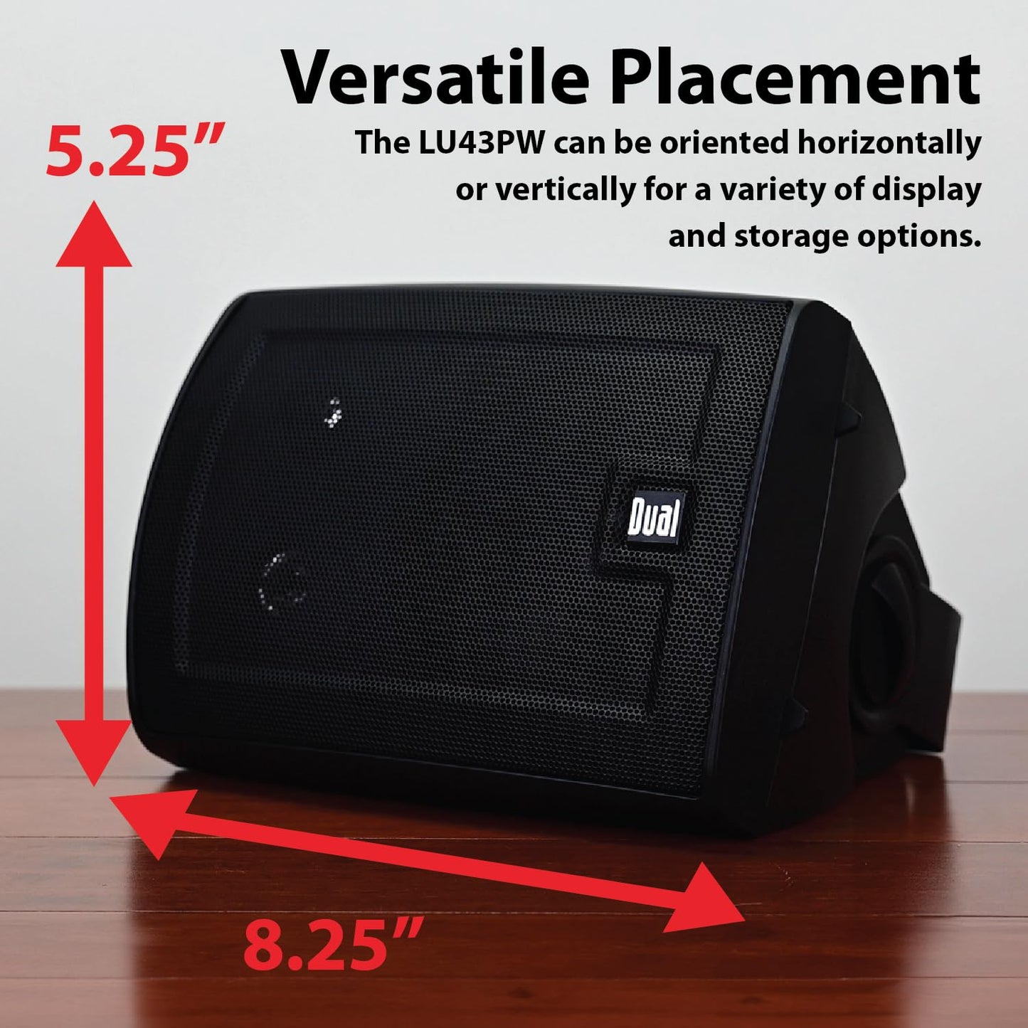 Dual Electronics Lu43Pb 4 3-Way High Performance Outdoor Indoor Wired Speakers | Effortless Set Up | Home, Pool, Patio, Garage U