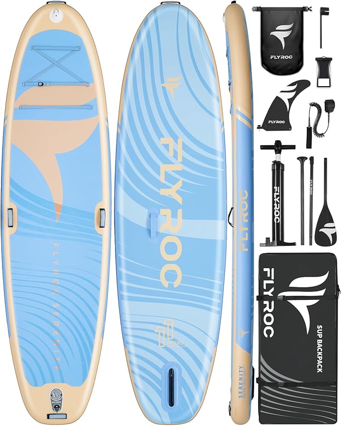 11’x35 Extra Wide Inflatable Paddle Board, 430lb Capacity Stable Paddleboard for Yoga, Stand up Paddle Board for Adults(x...